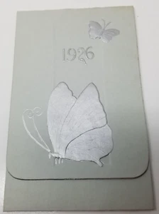 1926 Mt. Auburn Community High School Graduation Program Butterfly Gray Silver - Picture 1 of 8