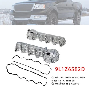 2PCS LH+RH Engine Valve Cover 9L1Z6582D Per PERd F-150 V8 5.4L 2004-2010 Y - Picture 1 of 11