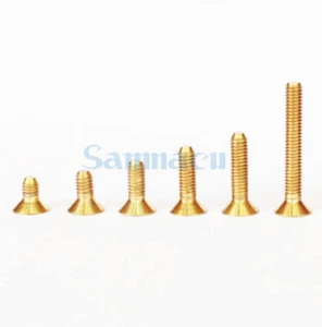 4PCS M3x0.5 5mm-20mm Golden GR5 Titanium Screw Countersunk Head Hex Allen Socket - Picture 1 of 2