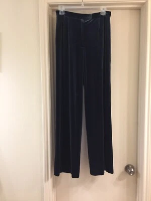 W By Worth女式绿色丝绒阔腿正装裤4二手状况完好 — 第 1/4 张图片