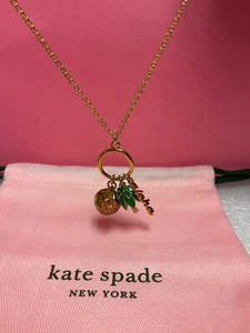 Kate Spade Nueva York Hawaii Colgante Dije Collar Aloha, Palmera Coco Nuevo - Imagen 1 de 12