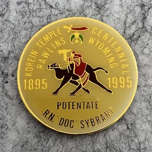 Vintage Korein 95 Potentate Gold Tone Shriners Masonic Lapel Pin RN DOC SYBRANT - Picture 1 of 3