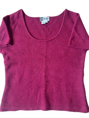 Suéter Y2K Together Mujer Grande Rojo Lana Angora Manga Corta Minimalista Gótico Foto 1 de 4