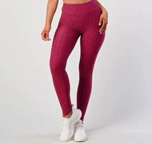 TikTok Scrunch Butt Lifting Tummy Control Yoga Leggings Dk Mauve S/M & L/XL - Picture 1 of 3