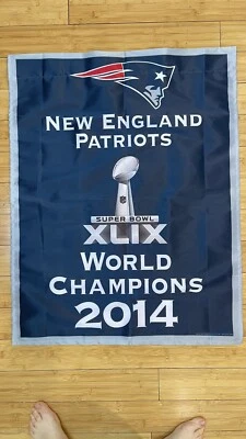 New England Patriots Banner World Champion 2014 Super Bowl XLIX -  28” X 36” - Image 1 of 4