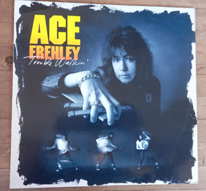 KISS ACE FREHLEY "TROUBLE WALKIN'" LP Megaforce Records – 782 042-1 EXC/MINT