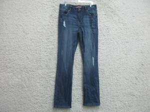 Tommy Hilfiger Jeans 20 Boys Youth Size Blue Denim Straight Leg Distressed Dark - Picture 1 of 12