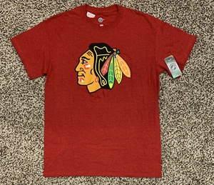 NEW w/tags Chicago Blackhawks Tommy Hawk Logo Mens M Red Shirt NHL Ice Hockey - Picture 1 of 5