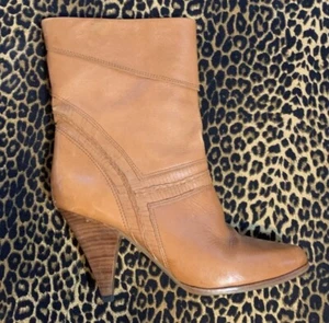 Vintage 1980's Town & Country Leather Cognac Streetwear Boho Glam Boots - Picture 1 of 7