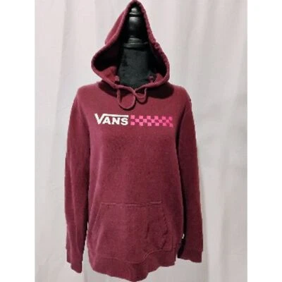 VANS Maroon Pink Logo Hoodie Size S - Image 1 of 4