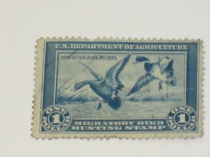 US Stamps RW 1 Federal Duck Stamp 1934 Used - Picture 1 of 2