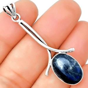 Blue Fire Labradorite - Madagascar 925 Sterling Silver Pendant Jewelry P-1054 - Picture 1 of 5