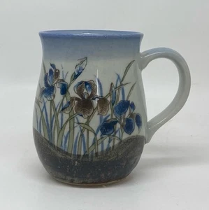 Taza de café MCM Otagiri flores y mariposas taza de cerámica hecha a mano JAPÓN - Imagen 1 de 7