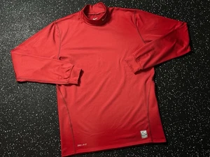Nike Pro Combat Dri FIT Camisa Manga Larga Para Hombre Grande Roja Atlética Ajustada Gimnasio - Imagen 1 de 8