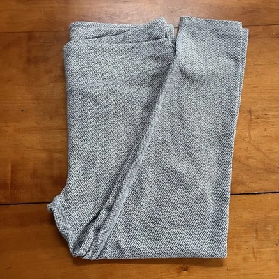 Kyodan Fleece Herringbone Leggings High Waist Women’s XL Gray White - Image 1 of 4