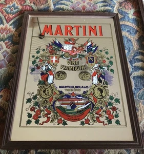 Martini Vino Vermouth Bar Mirror Sign 9.75” X 12.75”Decor - Picture 1 of 4