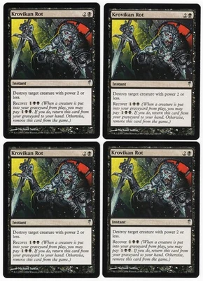 Krovikan Rot x4 4x 2006 Coldsnap PLAYSET Black Uncommon Instant MTG NM AZ1 - Image 1 of 2