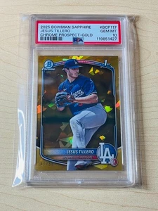 2025 Jesus Tillero Bowman Sapphire #BCP-117 1st Gold Refractor 41/50 - PSA 10 - Bild 1 von 2