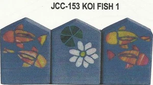 Patrón de vidrieras de jardín con patrón de pez Koi bordes ¡NUEVO! - Imagen 1 de 2