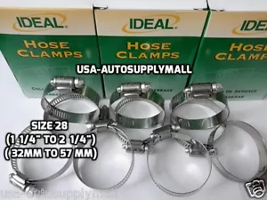 40 X pcs IDEAL- Tridon Hose Clamps, Abrazaderas Size 28 (32 to 57mm) Made in USA - Picture 1 of 2
