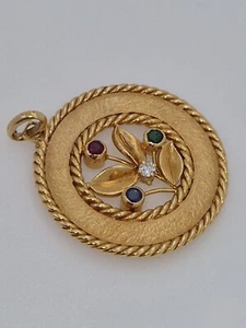 Vintage Chaumet Medallion Pendant 18k Yellow Gold - Picture 1 of 7