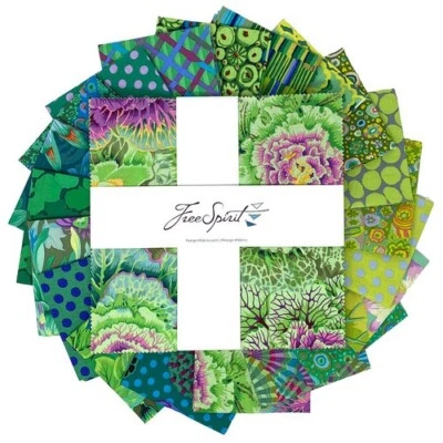 Kaffe Fassett Classics Plus - 10in CP - Meadow || Classics Plus Pre-Cuts 42 pcs - image 1 of 2