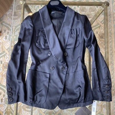 Blazer Donna Karan Collection Y2K Vintage Dinero Antiguo Silencioso Lujo Talla 2 Negro Foto 1 de 4