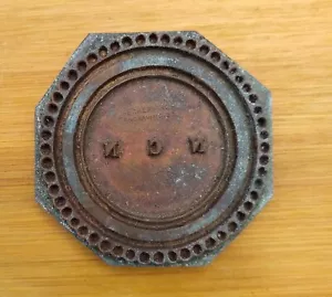 NCN Initials Medallion Press Printing Plate Copper Becker Bros. Union Vintage - Picture 1 of 5
