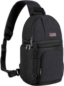 Camera Sling Bag, Dslr/Slr/Mirrorless Camera Backpack Case Shockproof Photograph - Picture 1 of 12