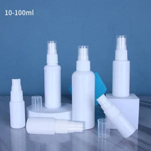 White Plastic Spray Bottles 10ml 30ml 50ml 100ml Empty Travel Perfume Refillable - Picture 1 of 8