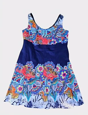 Vestido de fiesta formal de cóctel sin mangas talla grande Nine West acampanado cachemira Foto 1 de 3