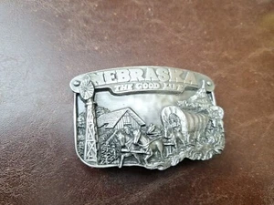 Nebraska - Fibbia per cintura in peltro vintage The Good Life - Foto 1 di 5