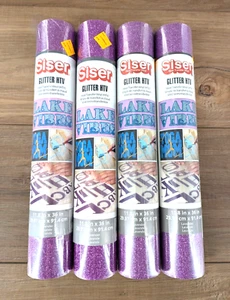 Siser lot of 4 Lavender Glitter HTV heat transfer vinyl rolls NEW - Picture 1 of 5