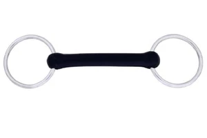 New Rubber Mullen Mouth Loose Ring Snaffle Horse Bit Stainless Steel - Picture 1 of 1