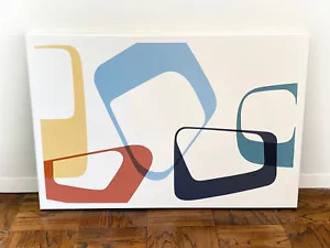 Mid-Century, Modern, Abstract Shapes, Canvas Wall Art - Picture 1 of 3