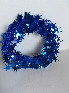 5 Blue Wire Star Garland Party Decor Birthday Each 10 - 15 Feet - Picture 1 of 3
