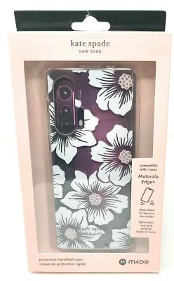 Kate Spade 保护壳适用于摩托罗拉 Edge+ Plus,Hollyhock 透明。 硬质保护保护套 — 第 1/2 张图片