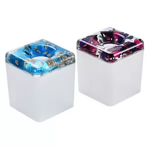 Acrylic Liquid 3D Floating Motion Square Tissue Holder Shell - Picture 1 of 8