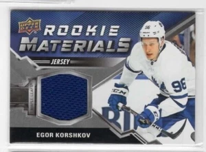 Egor Korshkov 20-21 Upper Deck Series 2 Rookie Materials Jersey Maple Leafs - Foto 1 di 1