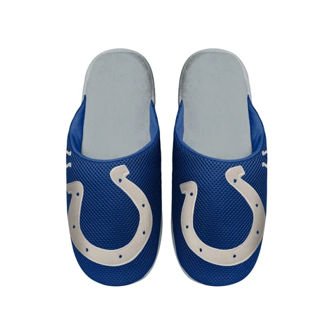 Indianapolis Colts 2022 NFL Men's Big Logo Mesh Slide on Slipper FREE SHIP Cover