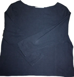 Womens Apiece Apart New York Long Sleeve Pullover Navy Blue Top – Medium - Picture 1 of 4