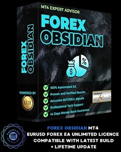 Forex Obsidian MT4 EA Metatrader Robot Expert Advisor unlimited licence v1.0 - Picture 1 of 8