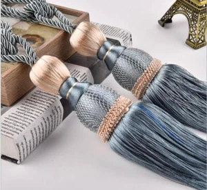 Luxus Raffhalter Quaste Vorhang Seil Raffhalter 1 Paar große Gardinenhalter - Bild 1 von 22