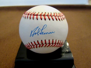BOB LEMON 1978 WSC MGR YANKEES INDIANS HOF SIGNED AUTO VINTAGE OAL BASEBALL JSA - Picture 1 of 3