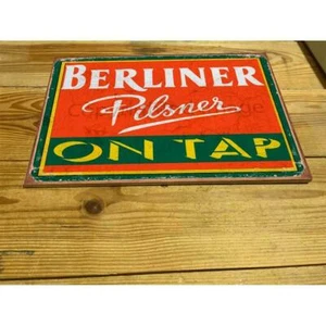 Berliner Pilsner Lager Beer On Tap Ceramiczny znak Ceramika Ściana Płytka ścienna - Zdjęcie 1 z 2