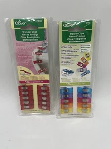 Clover Wonder Clips 10 Pieces Red or Multi Colors - Picture 1 of 2