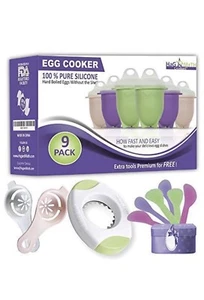 Silicone Egg Cooker Extended-Eggs Poacher Maker, Soft Hard Boiled Eggs Without - Picture 1 of 7