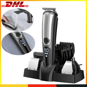 Herren Elektrorasierer Rasierer Bartschneider Trimmer Set Mit Ladestation NEU - Bild 1 von 15