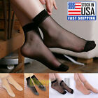12Pairs Women Ankle Socks Sexy Ultra-thin Elastic Anti-Slip Short Silk Stockings