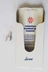 Dispenser da muro con 50 sacchetti di carta igienici per assorbenti 28 x 12 cm - Imagen 1 de 1